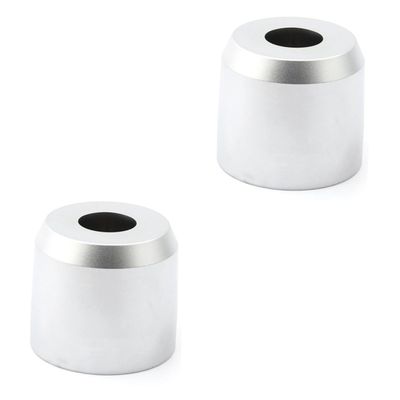 Beaupretty 2pcs Shaving Stand Holder Base for Safety Compact Design for Easy Drying and Storage Silver Finish for Men's Grooming Accessories