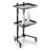 FRALHQFL Salon Trolley Foldable Hair Salon Trolley Metal 2 Tier Rolling Utility Cart Concise Style Hair Salon Beauty Cart for Barber Salon view 1