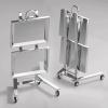 FRALHQFL Salon Trolley Foldable Hair Salon Trolley Metal 2 Tier Rolling Utility Cart Concise Style Hair Salon Beauty Cart for Barber Salon view 4