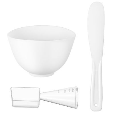 Beaupretty Facial Mask Bowl Set with Silicone Mixing Bowl Mud Mask Applicator Brush and Spatula Portable Skin Care Tool for Diy Face Masks at Home or Travel