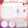 50 Pcs Moist Towelettes Individually Wrapped Scented Disposable Face Towels Essential Oil Infused Moist Terry Cotton Towel for Use Hot or Cold Travel Body Spa (Rose, Lavender) view 2
