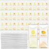 50 Pcs Moist Towelettes Individually Wrapped Scented Disposable Face Towels Essential Oil Infused Moist Terry Cotton Towel for Use Hot or Cold Travel Body Spa (Lemon Mango) view 1