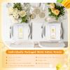 50 Pcs Moist Towelettes Individually Wrapped Scented Disposable Face Towels Essential Oil Infused Moist Terry Cotton Towel for Use Hot or Cold Travel Body Spa (Lemon Mango) view 4