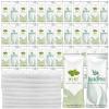 50 Pcs Moist Towelettes Individually Wrapped Scented Disposable Face Towels Essential Oil Infused Moist Terry Cotton Towel for Use Hot or Cold Travel Body Spa (Mint, Eucalyptus Leaves) view 1