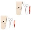 Beaupretty 2sets Stainless Steel Men Beard Grooming Kit Hair Trimmer Beard Scissor Brows Scissors Face Trimmer Comb view 1