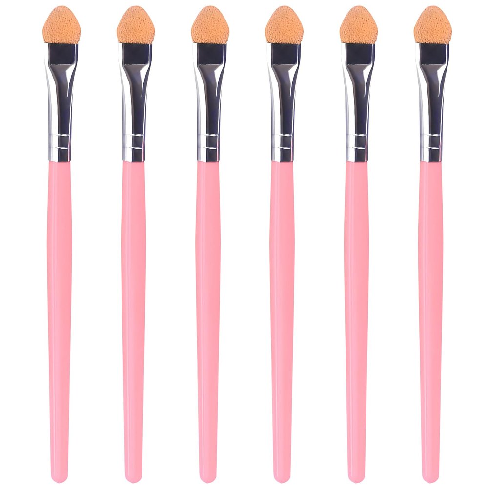 6-Piece Eyeshadow Sponge Applicator Set - Versatile Makeup Tool for Easy Eye Makeup Application, Pink