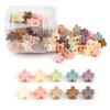 100Pcs Colorful Mini Flower Hair Clips, TEBIEKOY Small Hair Clips Mini Claw Clips Cute Jaw Clips Hair Pins Hair Barrettes Hair Accessories for Women Teens view 1
