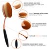 2 Pcs Oval Foundation Brush Large Toothbrush makeup brushes-Black and Rose Gold view 2