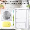 Funnymoom 12 Pcs Travel Size Loofah Individually Wrapped, Small Shower Puff Bath Sponge Pouf Ball Bulk Mesh Bath Puff Mini Loofah Sponge with Case Bulk for Shower Care (25g,Black) view 3