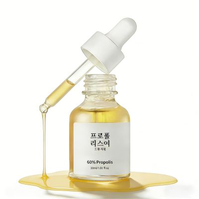60% Propolis Facial Serum for Acne Prone Oily Skin - Oil Control, Deep Hydration & Pore Minimizing - Natural Extract to Smooth Skin & Balance Complexion, 1 Fl Oz