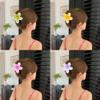 10 Pcs Hawaiian Plumeria Hair Clips, Flower Claw Clips for Thick and Thin Hair, Non-slip Beach Hairpins for Women view 2