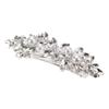 VOCOSTE Rhinestone Hair Clips, Flower Hair Barrettes, Faux Pearl Hair Clip, Sparkle Valentines Wedding Prom Accessories for Women Girls, Silver Tone view 1