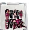 ZIIVIEVS Handmade Nail Wearing Spicy Girl Cute Bow, Detachable Nail Patch, False Nail(Size:XS), 1 Count (Pack of 1) view 1