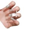 Handmade wearable nail bow, detachable nail patch, long duckbill shaped nail enhancement(Size:XS) view 1