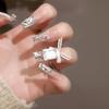 Handmade wearable nail bow, detachable nail patch, long duckbill shaped nail enhancement(Size:XS) view 3
