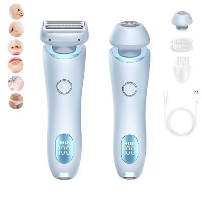 NinthAvenue Basics Livora Razor, Beautibloom Razor, Elegance Portable Shaver, Epilator Painless Hair Removal at Home, 2 in 1 Electric Shaver Razors for Women, Wet Dry Shaver Women (Blue)
