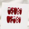 ZIIVIEVS Christmas American Independence Day Flag Wearing Armor Christmas False Nail Wine Red Sweet Cool False Nail Beauty Patch(Color:Bow 2,Size:XS) view 1