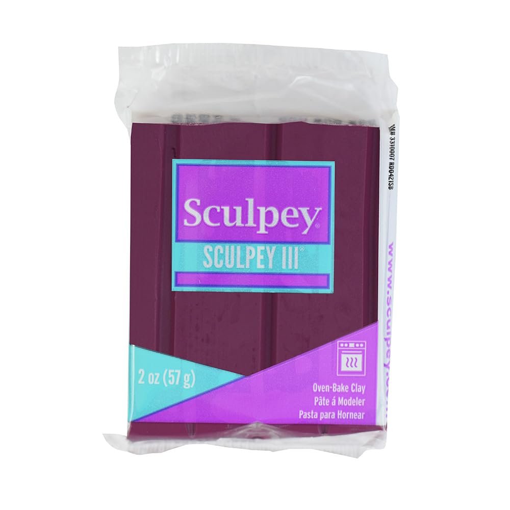 Sculpey III Polymer Oven-Bake Clay, Plum, Non Toxic, 2 oz. bar