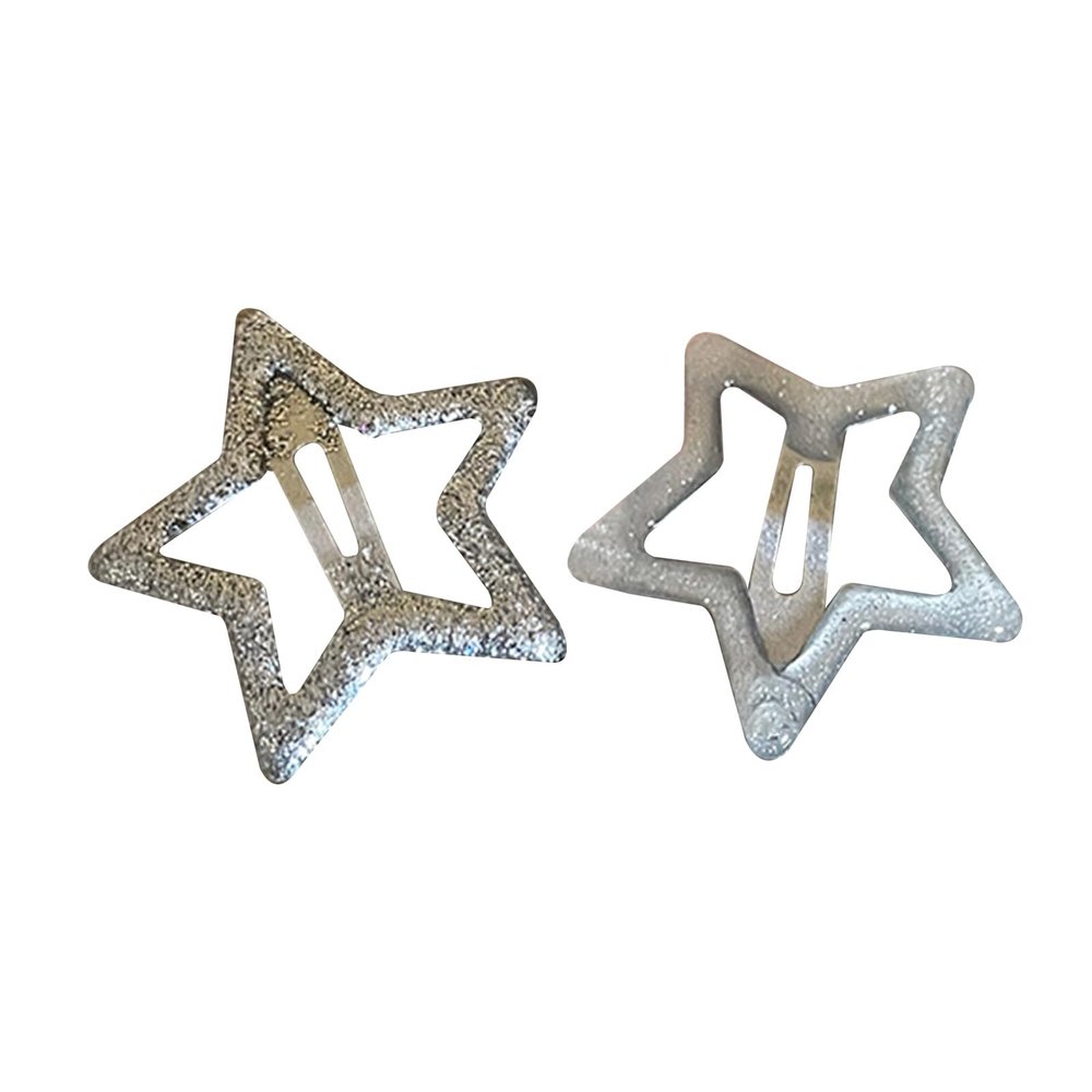 2Pcs Lovely Sweet Hairpin Star Hair Clip Small Bling Slip Hair Barrettes For Toddler Girls Birthday Hair Barrettes For Women
