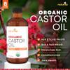 Naturise Organic Castor Oil - Organic Cold Pressed Unrefined - Vegan Non GMO Unfiltered Castor Oil Cold Pressed - Support for Eyelash, Eyebrows, Hair Growth, Skin and Face (8 Fl Oz (Pack of 1)) view 2