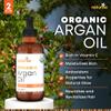 Naturise Organic Argan Oil for Hair & Skin  Cold Pressed, Unrefined, Pure Argan Oil of Morocco for Face Skin Moisture & Hair Growth  Non-GMO, Gluten Free Oils with Vitamins & Fatty Acids (2 fl. oz.) view 2