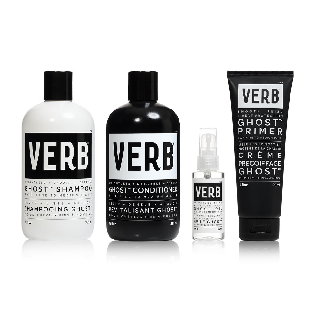 Verb Ghost Shampoo & Conditioner Duo, 12 fl oz + VERB Ghost Prep Heat Protectant, 4 fl oz + VERB Ghost Oil, 2oz Bundle