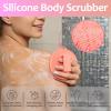 3 Soft Silicone Skin Scrubbers - Body Scrubber Exfoliating Brush Bath Shower Tool, with Gentle Manual Face Cleansing Wash Scrubber, with Hair Scalp Massager Shampoo Brush (Pink) view 3