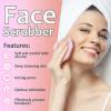3 Soft Silicone Skin Scrubbers - Body Scrubber Exfoliating Brush Bath Shower Tool, with Gentle Manual Face Cleansing Wash Scrubber, with Hair Scalp Massager Shampoo Brush (Pink) view 4