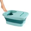 NinthAvenue Basics Portable Foldable Foot Spa with Massage, Foot Bath Basin, Green view 1