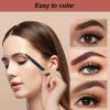 2PCS Eyebrow Microblading Pen, 2024 New 3D Waterproof Microblading Eyebrow Pencil Contouring Pen, 4 Fork Tip Magic Eyebrow Pencil, Microblading Eyebrow Pen for Natural Makeup All Day(#6-Red Brown) view 2