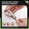 BALUCA Slanted Blade Ingrown Toenail Clippers for Thick Toenails, Angled Toe Nail Fingernail Cutter Trimmer for Seniors and Men - Champagne view 2