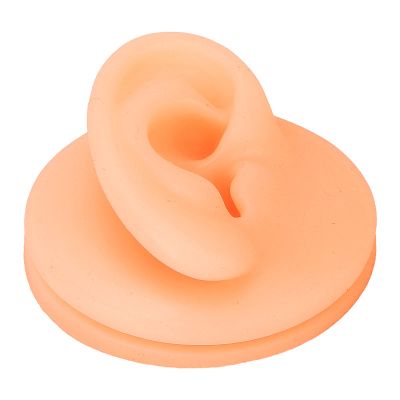 ZJchao Reusable Silicone Ear Model, Practice Ear Piercing, Visual Aid for Health Knowledge, Portable & (Right)