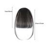 YUXING1205 Bangs Real Human Hair Bangs Natural Bang Hair Clip In Bangs Fringe With Temples Hairpiece for Women Clip on Air Bang 4.5in Bangs Hair Clip(Color:Dark Brown) view 2