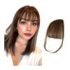 YUXING1205 Bangs Real Human Hair Bangs Natural Bang Hair Clip In Bangs Fringe With Temples Hairpiece for Women Clip on Air Bang 4.5in Bangs Hair Clip(Color:Dark Brown) view 4