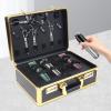 BRICZUNA 15 * 11 * 6in Barber Carrying Case with Password Lock,Barber Suitcase Storage Box Large Capacity for Scissors/Hair Dryer/Comb/Clip view 2
