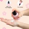 4 Pcs 60ml/2oz Empty Refillable Pink Frosted Glass Creams Lotions Bottles with Pump Vial Cosmetic Dispenser Jars Makeup Emulsion Liquids Storage Container Portable Travel Bottle Cosmetic Container view 4