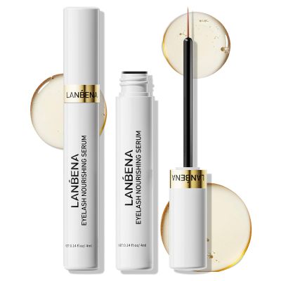 LANBENA Lash Serum, Rapid Eyelash Growth Lash Serum for Eyelash Growth Thickness, Stronger, Healthier Lashes & Brows, 4ml