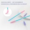 300PCS Disposable Mascara Wands Spoolie Brush Crystal Eyebrow Brushes Eyelash Extension Applicator Makeup Kits(Purple/Blue Pink) view 4
