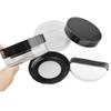 HAHIYO Empty Travel Compact Case Makeup Cosmetic Jar Refillable Powder Box No Leak Holder with Elastic Mesh Sifter and Black Lid, 2Pcs 10ml/0.34oz view 1