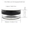 HAHIYO Empty Travel Compact Case Makeup Cosmetic Jar Refillable Powder Box No Leak Holder with Elastic Mesh Sifter and Black Lid, 2Pcs 10ml/0.34oz view 2