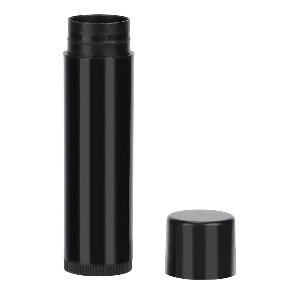 100PCS Empty Lipstick Tubes, 4.2g 5ml Mini Empty Lipstick Tube Black Round Lip Balm Container Empty Refillable Lip Balm Bottle for DIY Lipstick Make up Cosmetic Tools