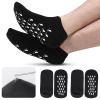 Aluroice 11" Large Silicone Moisturizing Socks for Men - 2 Pairs Soft Foot Care Socks - Feet Moisturizing Socks for Dry Cracked Feet (Size L) view 1