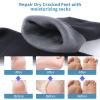 Aluroice 11" Large Silicone Moisturizing Socks for Men - 2 Pairs Soft Foot Care Socks - Feet Moisturizing Socks for Dry Cracked Feet (Size L) view 3
