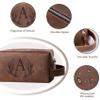 Aganmi Unique Mens Travel Toiletry Bag Initial Graduation Gifts for Him PU Leather Waterproof Shaving Bag for Toiletries Accessories Travel Essentials College Graduates Graduation 2024 Presents (S) view 4