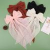 MRJ 4Pcs Chiffon Hair Bows for Women Big French Bows Hair Clips for Girls Hair Accessories Barrettes Metal Clips Bowknot Aesthetic view 2