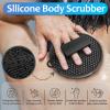 3 Soft Silicone Scrubbers - Body Exfoliating Brush Skin Massage Shower Scrubber Body Buffer, with Super Soft Handheld Facial Cleansing Brush, with Hair Shampoo Brush Scalp Massager (Black) view 2