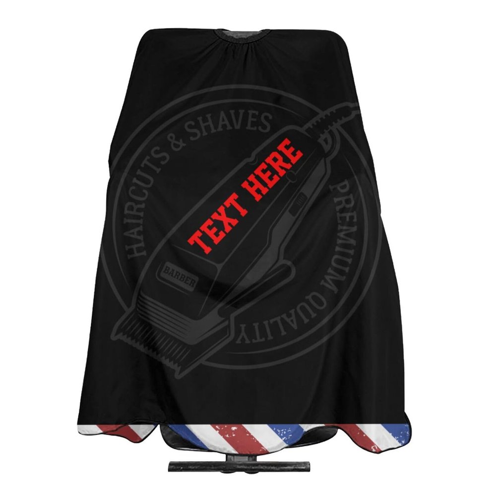 Custom Barber Cape Hairdresser Cape, Add Your Photo Text Logo Personalized Barber Haircuts Shaves Salon Cape for Men, Customized Hair Cutting Cape for Home Salon Barbershop