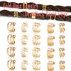 20 Pcs Gold Hair Jewelry for Braids Metal Alloy Braid Clips Rhinestone Hair Braids Dreadlock Non-Piercing Ear Clip Beard Beads for Women Men Hair Accessories Styling Jewelry Tools view 2