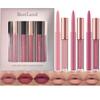 BestLand 6Pcs Matte Liquid Lipstick + Lip Liner Pens Set, One Step Lips Makeup Kits Pigment Velvety Nude Lip Stain Waterproof Long Wear Lip Gloss Make up Gift Set (Natural Allure Bundle) view 1