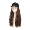 FEELIN Baseball Cap with Hair Extensions Long Wavy Synthetic Wig Baseball Cap With Hair Extensions Hat Wigs Brown Natural Black Connect Wig Adjustable For Women Girls Hat Wig(Color:10) view 3